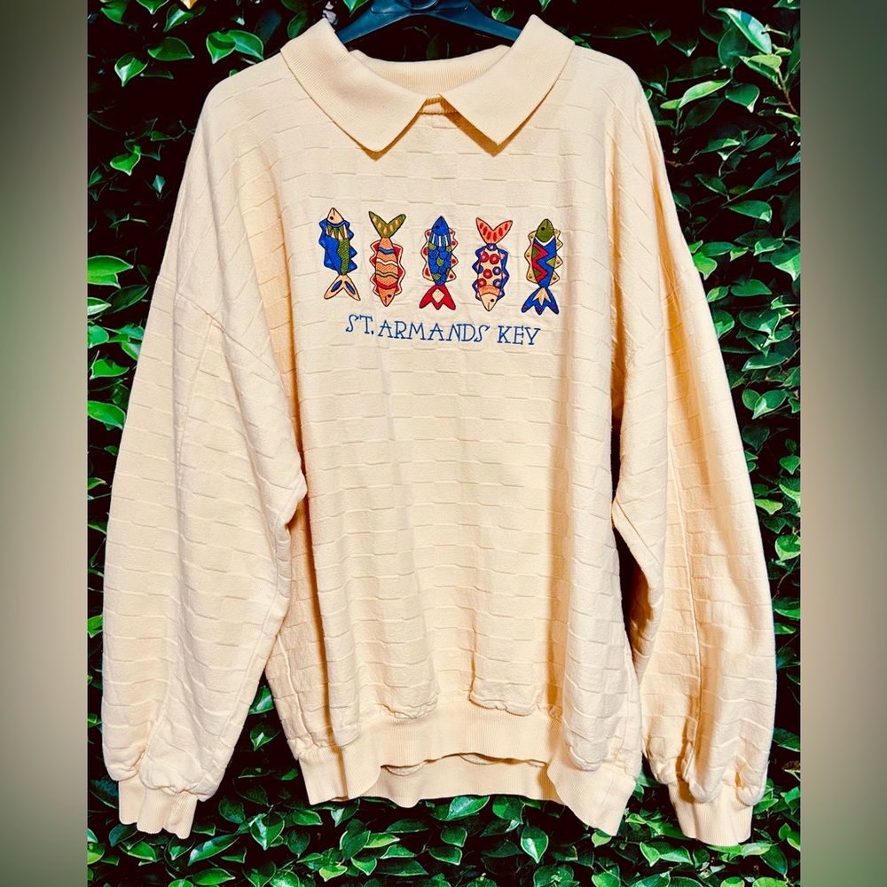 Vintage 80s Crazy Shirts Hawaii St Armand’s Key Florida Sweatshirt USA Womens Sm